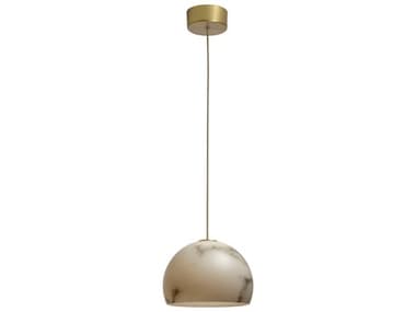 Carpyen Neil 8" Satin Gold Dome Mini Pendant CRP3031001U