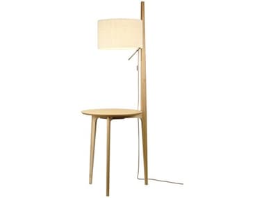 Carpyen Carla 57" Tall Natural Oak Saguran Fiber Brown Floor Lamp CRP3071110U