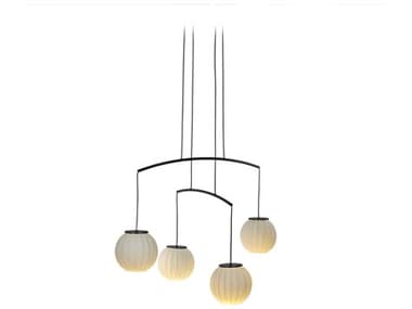 Carpyen Mei 35" 4-Light Black Globe Pendant CRP3381200U