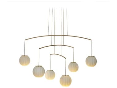 Carpyen Mei 43" 6-Light Gold Globe Pendant CRP3391000U