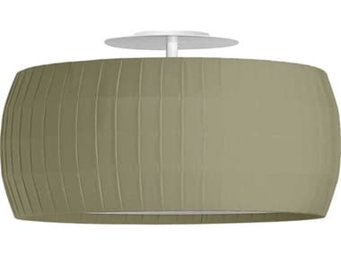 Carpyen Isamu 2-Light Olive Green Drum Semi Flush Mount CRP6321700U