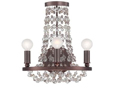 Crystorama Channing 14" Tall 3-Light Chrome Crystal Wall Sconce CRY1542