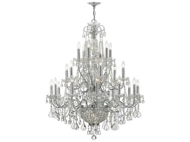 Crystorama Imperial 36" Wide 26-Light Polished Chrome Crystal Candelabra Chandelier CRY3229CHCLMWP
