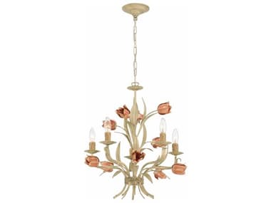 Crystorama Southport Sage Rose 5-light 20'' Wide Mini Chandelier CRY4805SR