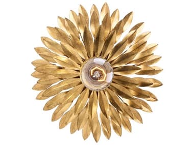 Crystorama Broche 1-Light Antique Gold Wall Sconce CRY500WGA