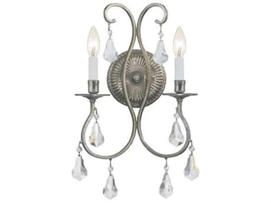 Crystorama Ashton 2-Light Bronze Crystal Wall Sconce CRY5012