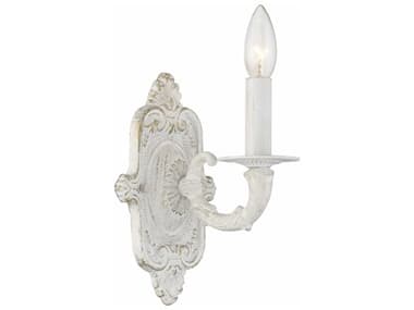 Crystorama Paris Market 5" Tall 1-Light White Wall Sconce CRY5111