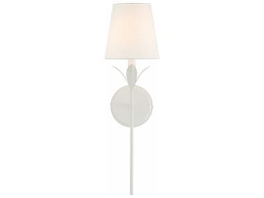 Crystorama Broche 21" Tall 1-Light Matte White Wall Sconce CRY531MT