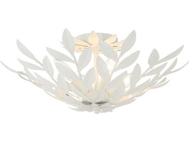 Crystorama Broche 4-Light Matte White Semi Flush Mount CRY560MT