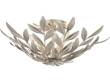 Crystorama Broche 4-Light Antique Silver Semi Flush Mount CRY560SA