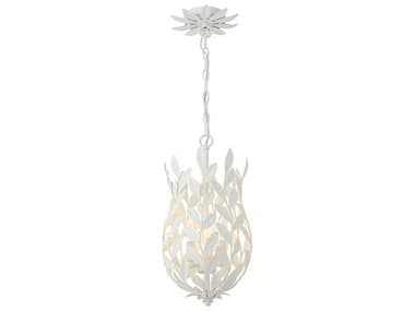 Crystorama Broche 3-Light Matte White Mini Pendant CRY563MT