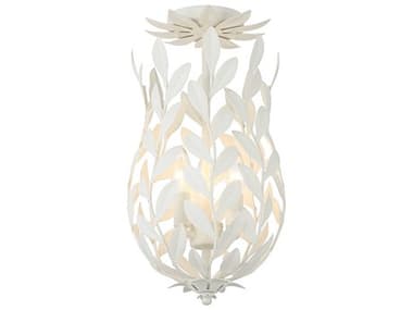 Crystorama Broche 3-Light Matte White Semi Flush Mount CRY563MTCEILING