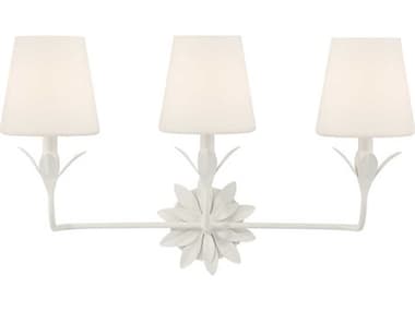 Crystorama Broche 3-Light Matte White Vanity Light CRY573OPMT