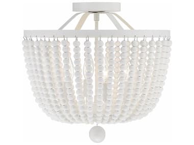 Crystorama Rylee 16" 4-Light Matte White Bowl Semi Flush Mount CRY604MTCEILING