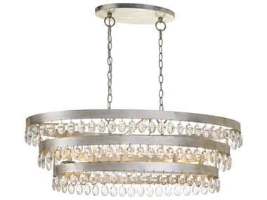 Crystorama Perla 6-Light Gold Crystal Island Pendant CRY6107