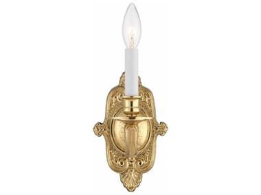 Crystorama 1-Light Polished Brass Wall Sconce CRY641PB