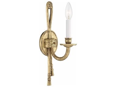 Crystorama 15" Tall 1-Light Olde Brass Wall Sconce CRY651OB
