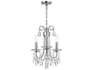 Crystorama Othello 13" Wide 3-Light Chrome Crystal Candelabra Chandelier CRY6823