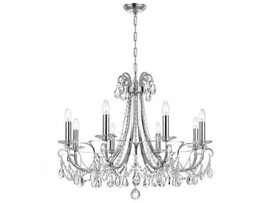 Crystorama Othello 31" Wide 8-Light Chrome Crystal Candelabra Chandelier CRY6828