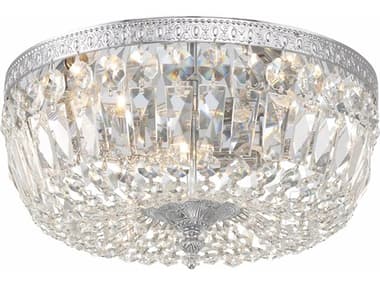 Crystorama 3-Light Chrome Crystal Bowl Flush Mount CRY714