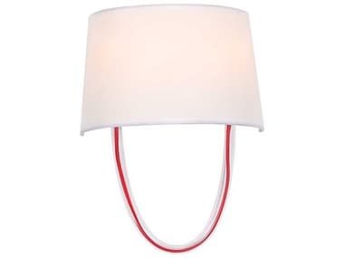 Crystorama Stella 13" Tall 2-Light Polished Chrome Red Glass Wall Sconce CRY9902RDCL