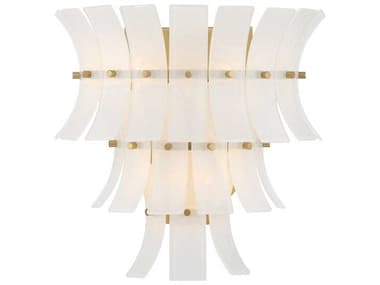 Crystorama Abigail 3-Light Aged Brass Wall Sconce CRYABI2002AGWH