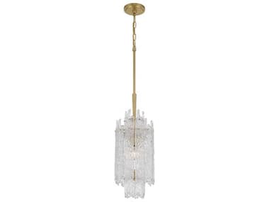 Crystorama Ackerly 1-Light Aged Brass Mini Pendant CRYACK921AG