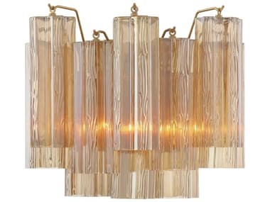 Crystorama Addis 2-Light Aged Brass Wall Sconce CRYADD302AG