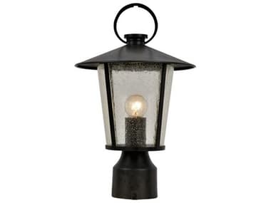 Crystorama Andover 1 - Light Outdoor Post Light with Clear Seeded Glass Shade CRYAND9207SDMK