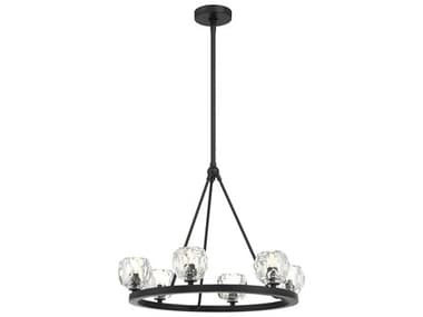 Crystorama Aragon 6-Light Matte Black Chandelier CRYARA10264MK