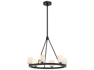 Crystorama Aragon 6-Light Matte Black Chandelier CRYARA10264MKST