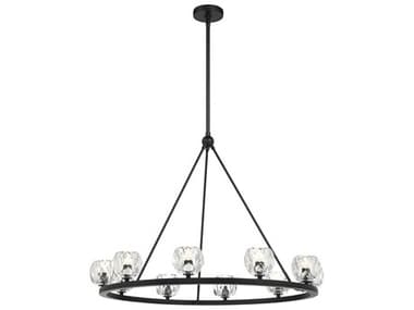 Crystorama Aragon 10-Light Matte Black Chandelier CRYARA10265MK