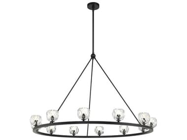 Crystorama Aragon 12-Light Matte Black Chandelier CRYARA10266MK