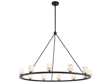 Crystorama Aragon 12-Light Matte Black Chandelier CRYARA10266MKST