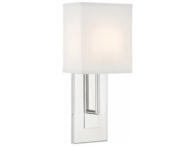 Crystorama Brent 15" Tall 1-Light Polished Nickel Wall Sconce CRYBREA3631PN