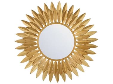 Crystorama Broche Antique Gold Wall Mirror Sunburst CRYBRHM520GA