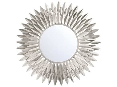 Crystorama Broche Antique Silver Wall Mirror Sunburst CRYBRHM524SA