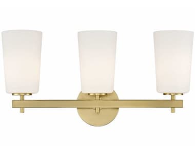 Crystorama Colton 23" Wide 3-Light Aged Brass Glass Vanity Light CRYCOL103AG