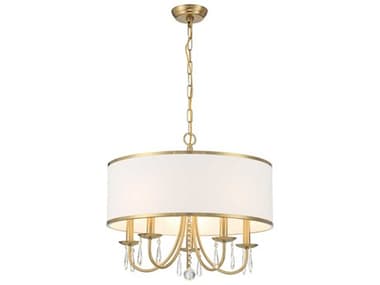 Crystorama Adalynn 5-Light Vibrant Gold Drum Chandelier CRYED0662205VG