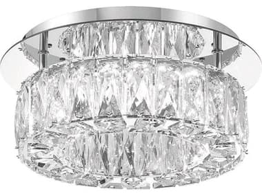 Crystorama Kinsley 1-Light Polished Chrome Round Flush Mount CRYED3551201CH