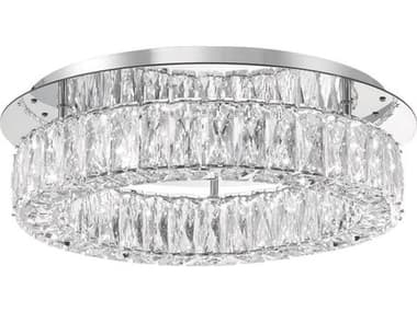 Crystorama Kinsley 1-Light Polished Chrome Round Flush Mount CRYED3551801CH