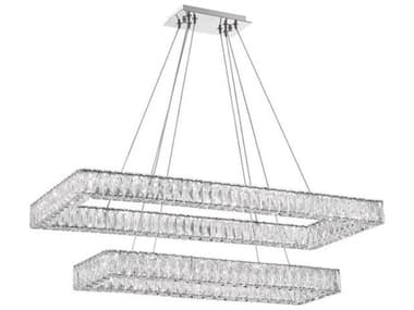Crystorama Kinsley 1-Light Polished Chrome Tiered Island Pendant CRYED3564202CH