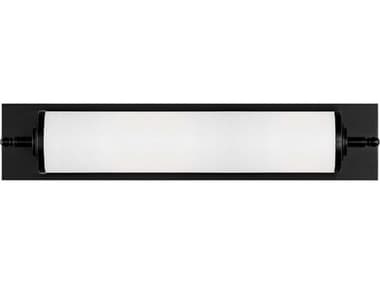 Crystorama Foster 5&quot; Wide 1-Light Matte Black Glass LED Vanity Light CRYFOSA8051MK