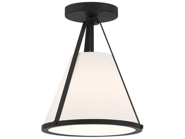 Crystorama Fulton 1-Light Black Empire Semi Flush Mount CRYFUL900BKCEILING