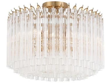 Crystorama Lofton 5-Light Aged Brass Semi Flush Mount CRYLOF5005AGCEILING