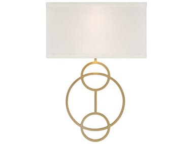 Crystorama Laurel 2-Light Vibrant Gold White Wall Sconce CRYLRL992VGWH