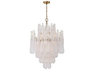 Crystorama Ollie 16-Light Aged Brass Clear Candelabra Chandelier CRYOLL6006AGCL