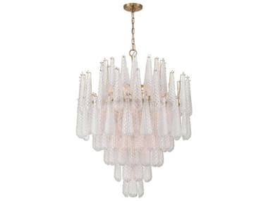 Crystorama Ollie 21-Light Aged Brass Clear Candelabra Chandelier CRYOLL6008AGCL