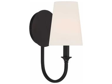 Crystorama Payton 11" Tall 1-Light Black Forged Wall Sconce CRYPAY921BF