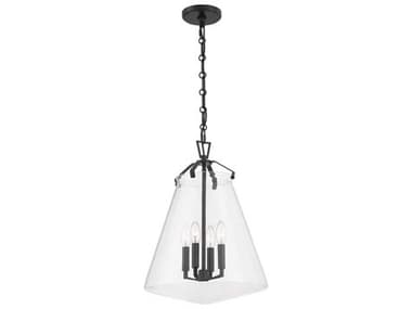 Crystorama Voss 4-Light Matte Black Pendant CRYVSS7015MK